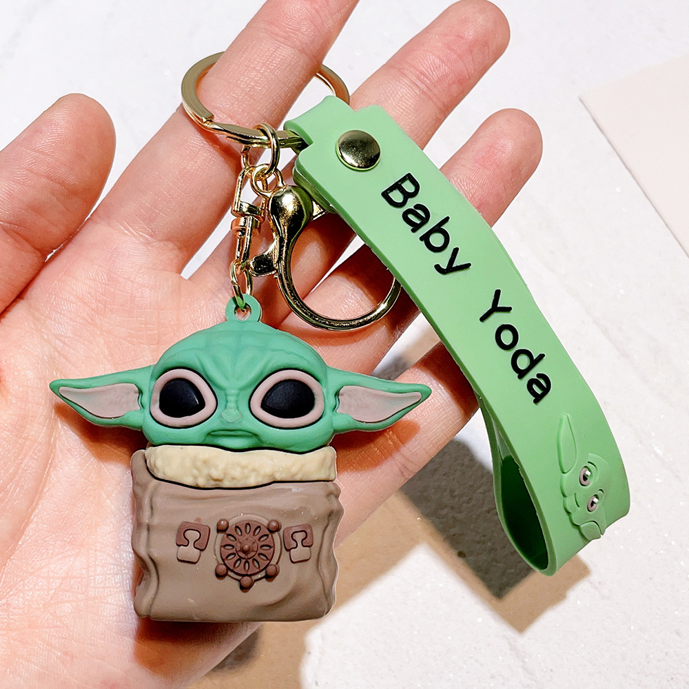 PVC Movie Star Wars Master Yoda Keychain Keyring Netby