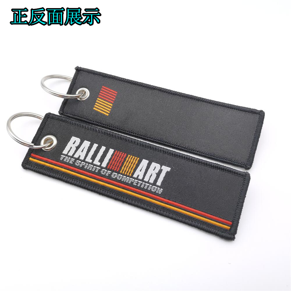 MITSUBISHI RALLIART Eagle Buckle Cloth Car Keychain Keyring Keyfob Wrist Strap Netby