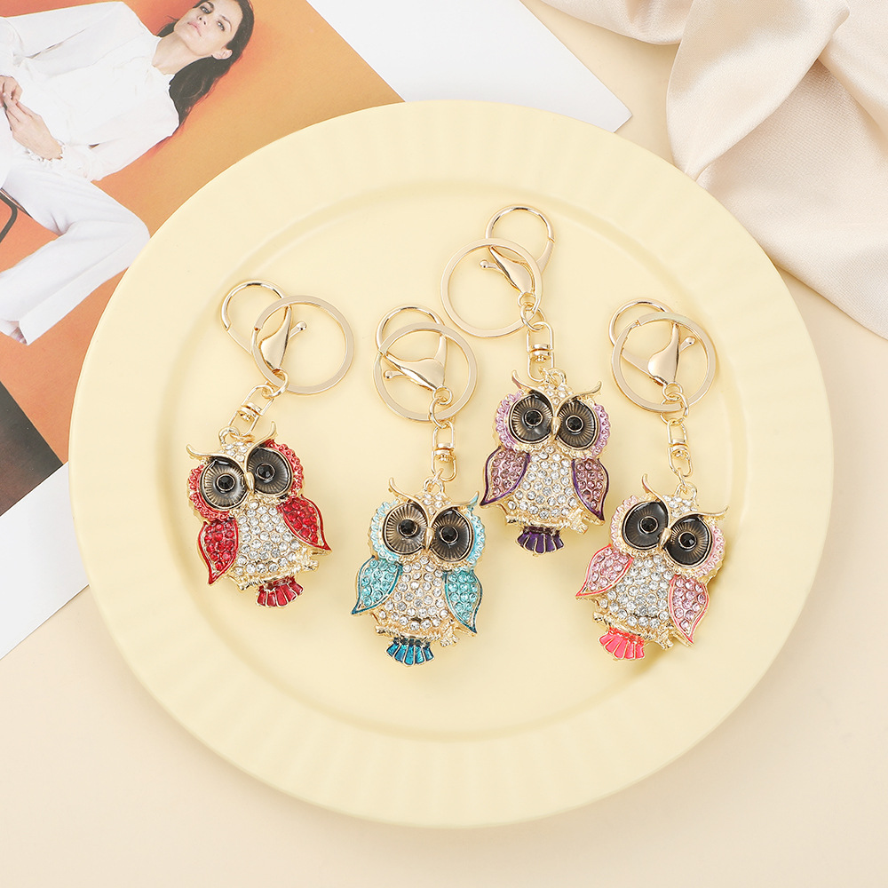 Rhinestone OWL Keychain Keyring Netby