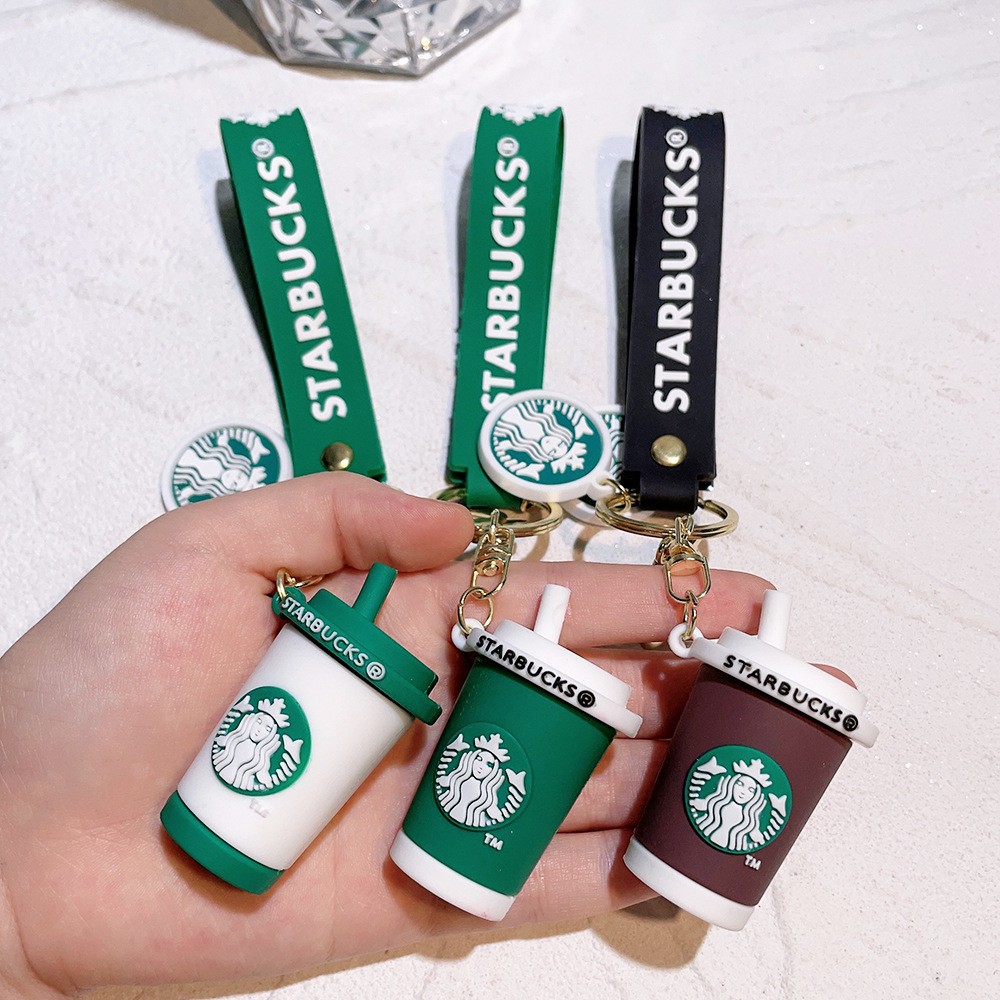 Creative STARBUCKS Bear Coffee Cup Keychain Keyring Netby