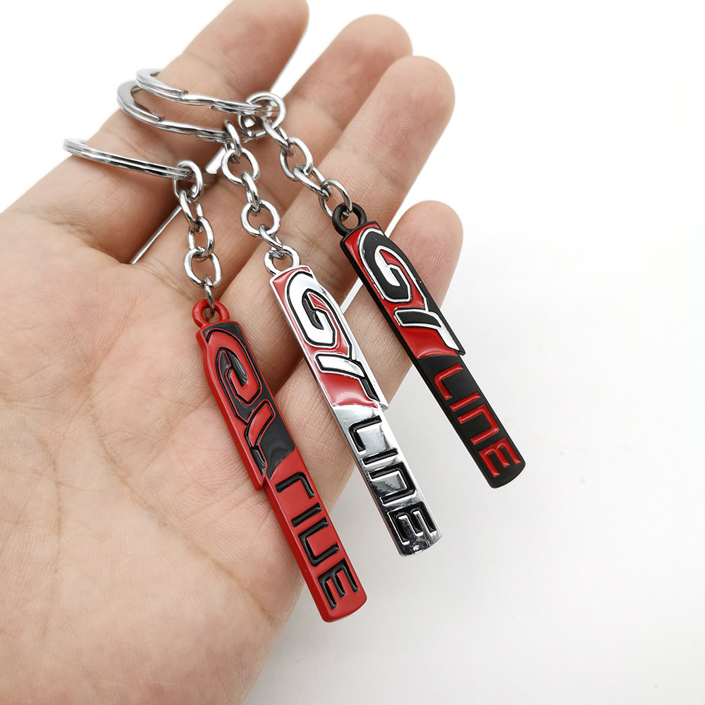 Metal Peugeot GTLINE Car Keychain Keyring Keyfob Netby