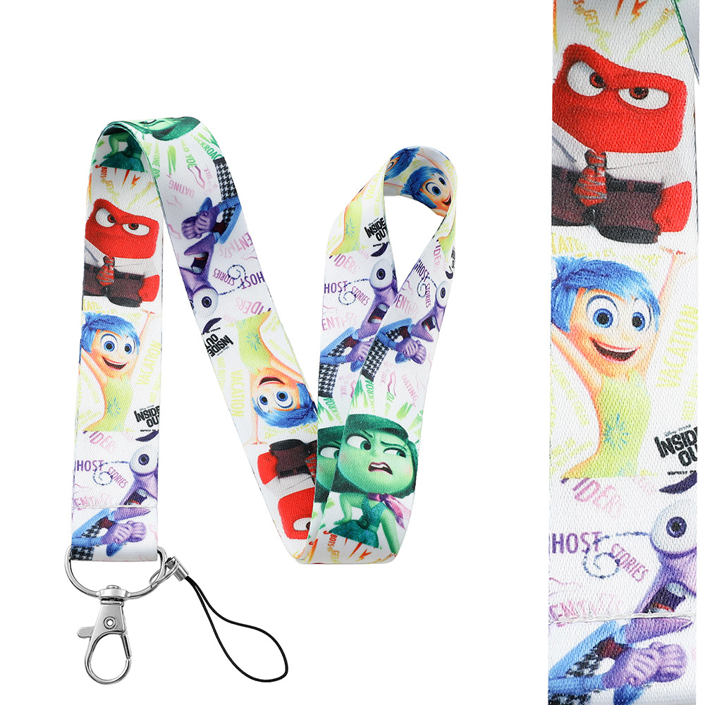 PVC Animation Inside Out Car Keychain Keyring Lanyard Netby