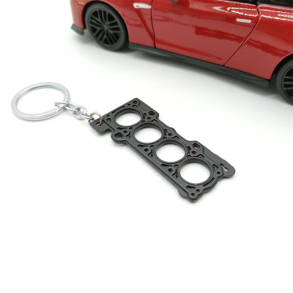 Creative Metal Car Engine Cylinder Gasket Keychain Keyring Keyfob Netby