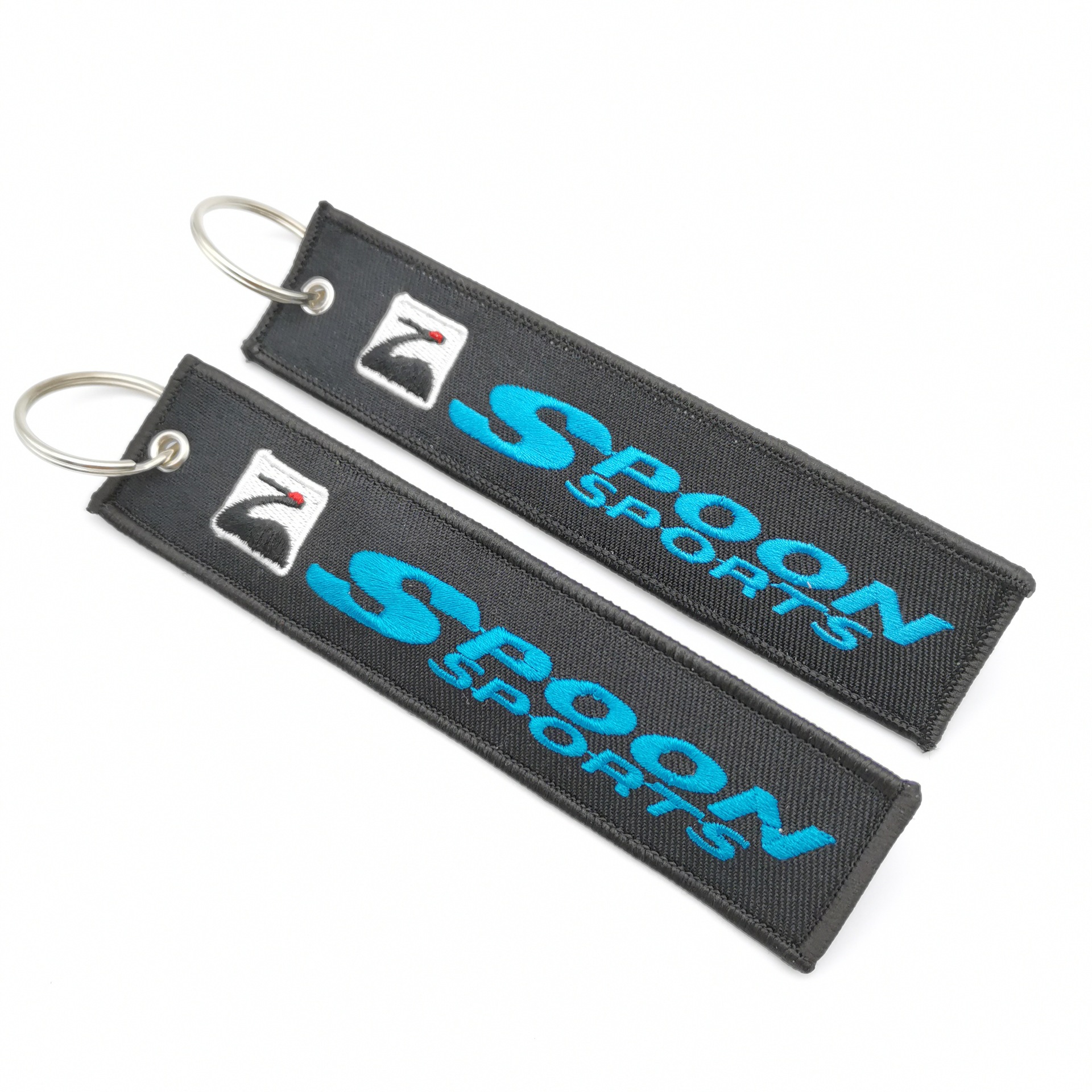 Car logo modified brand textile embroidery cloth key chain hanging TRD MUGEN