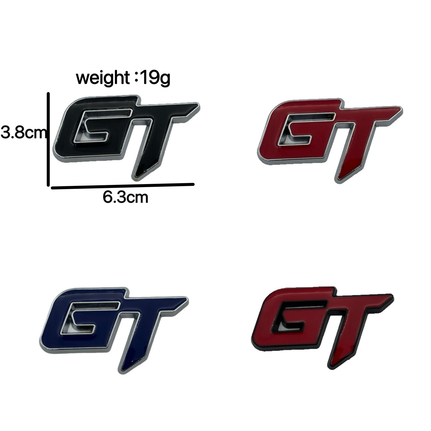 Metal GT Car Sticker Netby