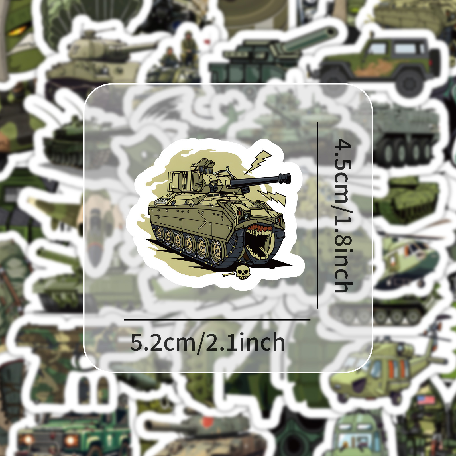 54pcs/pack Military Equipment Anti Water Sticker Netby