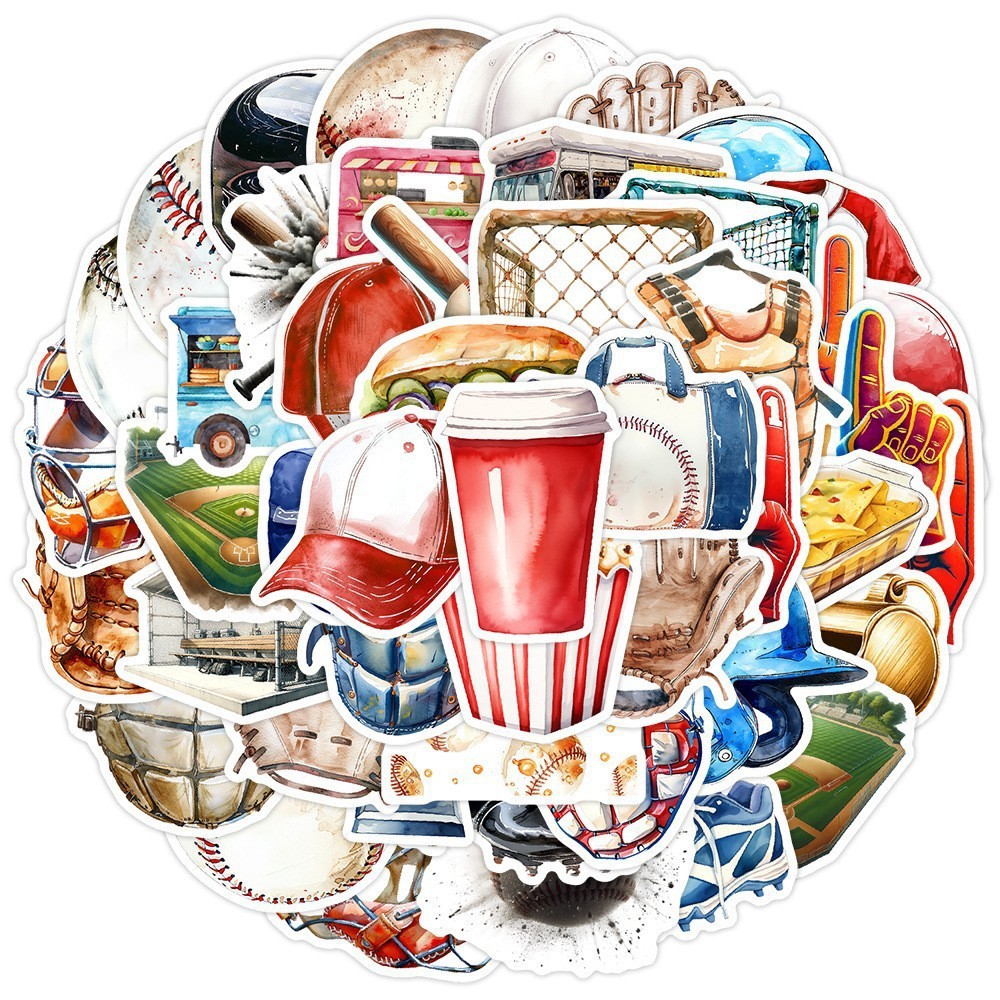 50pcs/pack Football Basketball Tennis Boxing Baseball Shooting Golf Volleyball Anti Water Sticker Netby