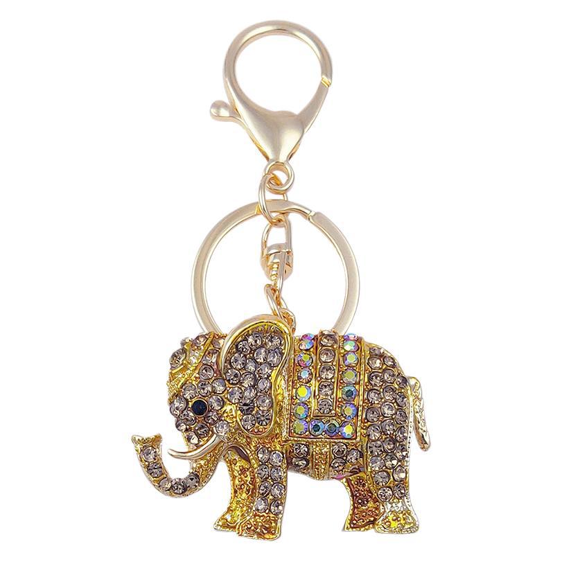 Rhinestone Elephant Keychain Keyring Netby