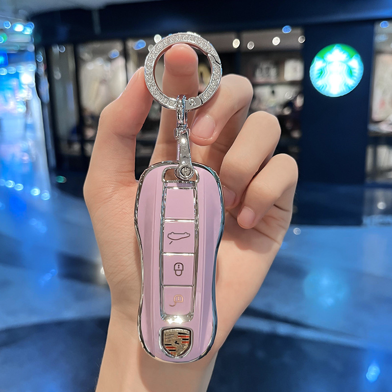 Silicon Car Key Case for Porsche Cayenne Macan Panamera 718 911 Netby