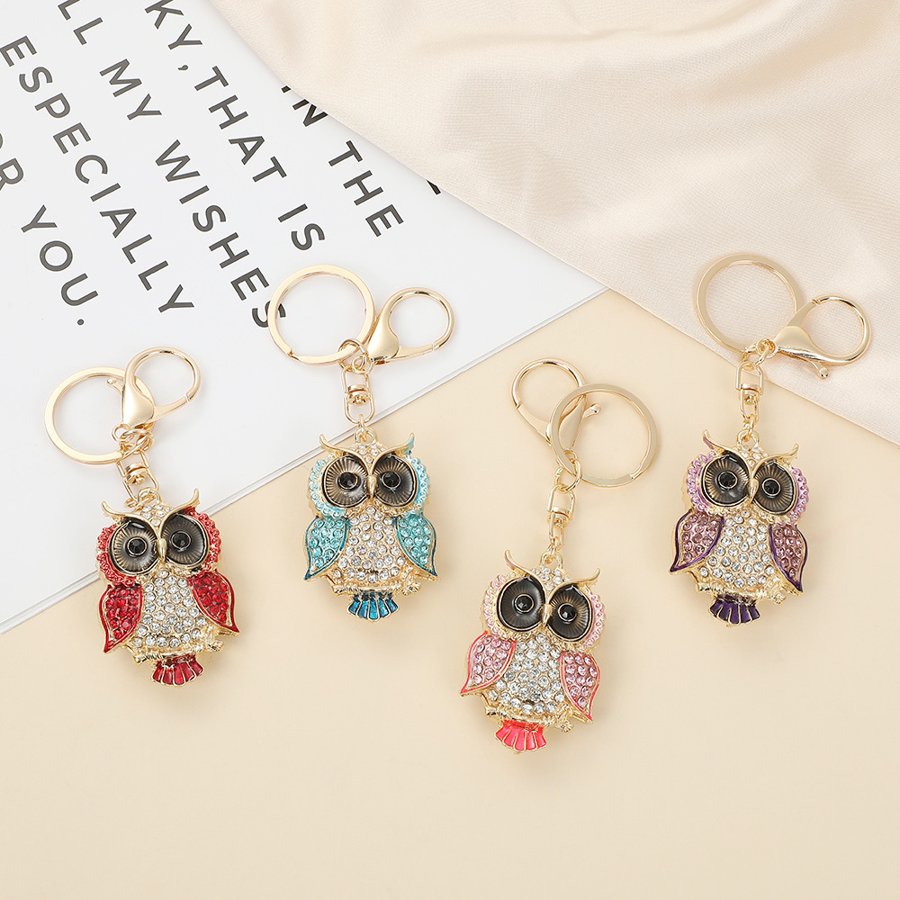 Rhinestone OWL Keychain Keyring Netby