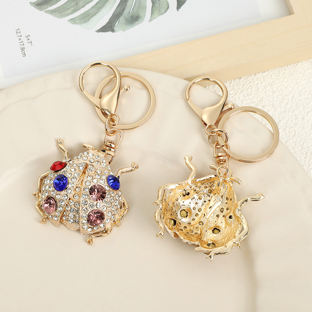 Ladybug Rhinestone Keychain Keyring Netby