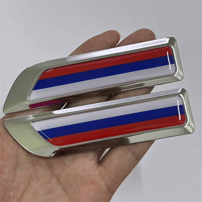 Knife Blade Shape National Flag Car Fender Side Sticker Netby