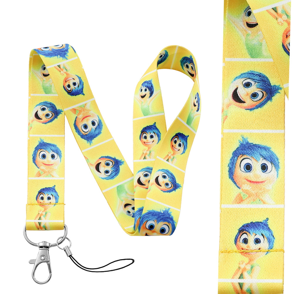 PVC Animation Inside Out Car Keychain Keyring Lanyard Netby