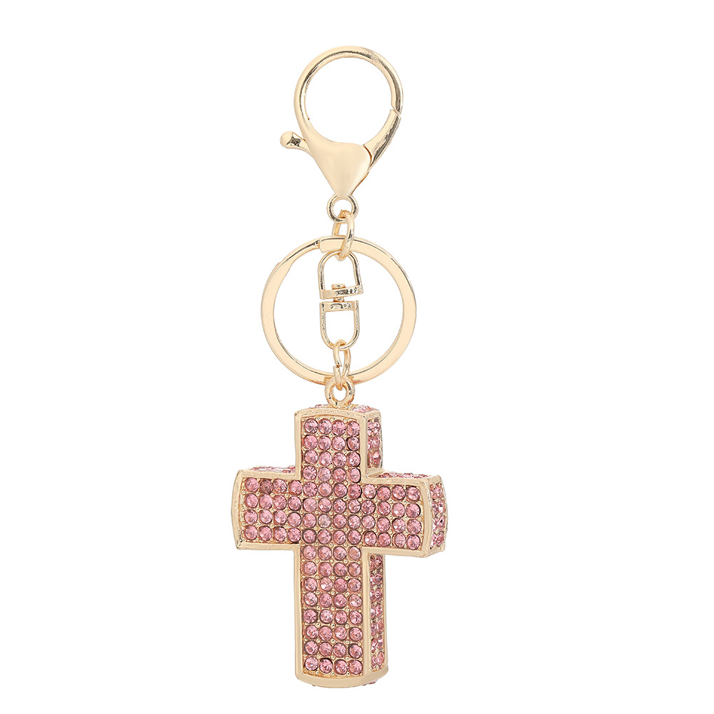 Rhinestone Cross Keychain Keyring Netby