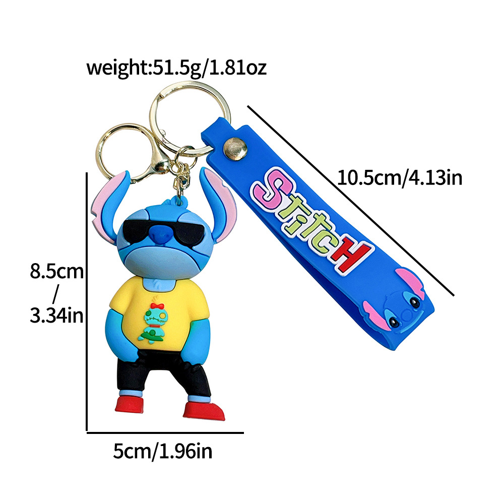 Rubber Stitch Animation Keychain Keyring Netby