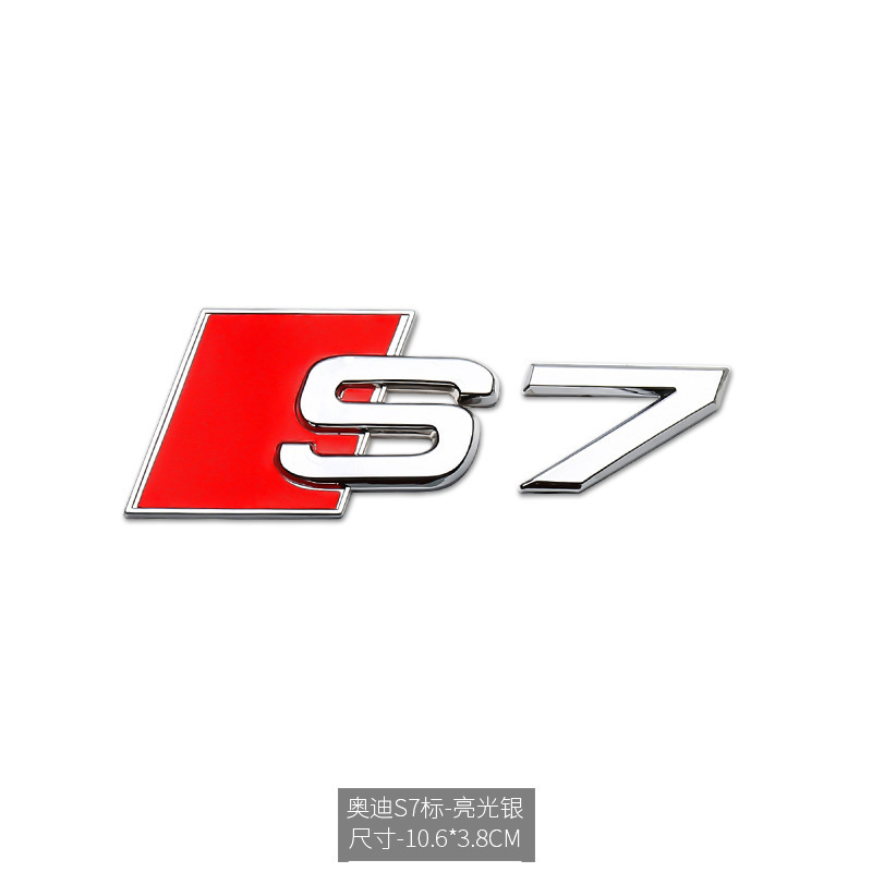 Car Badge Emblem for Audi RS3 RS4 RS5 RS6 RS7 S3 S4 S5 S6 S7 S8 Netby 