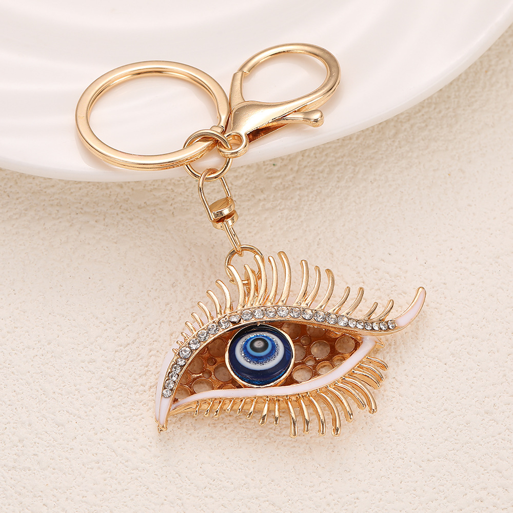 Rhinestone Devil's Eye Keychain Keyring Netby