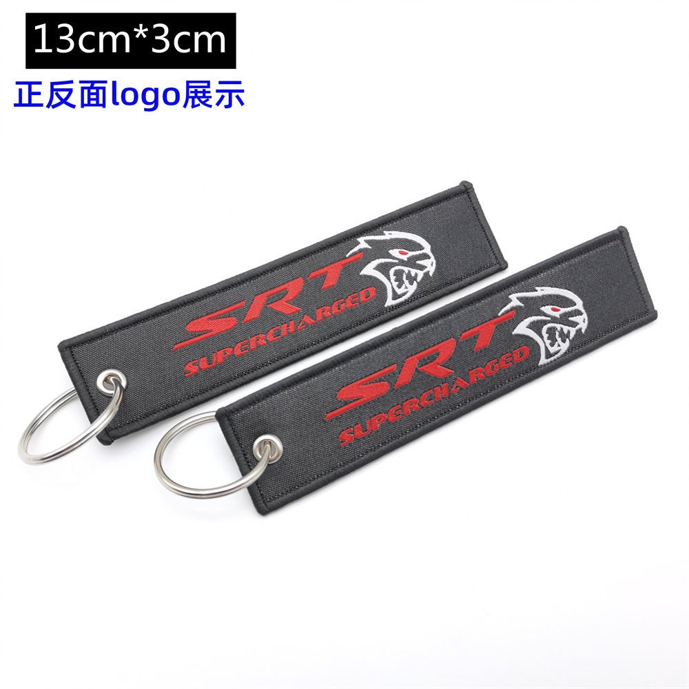 Metal Motorbike Car Logo Cloth Kering Keychain Keyfob for JDM GTI NISMO RALLIART TYPE R HKS TRD NOS Netby