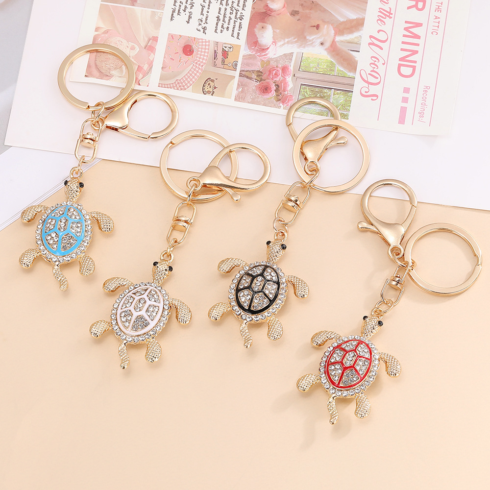 Rhinestone Tortoise Keychain Keyring Netby