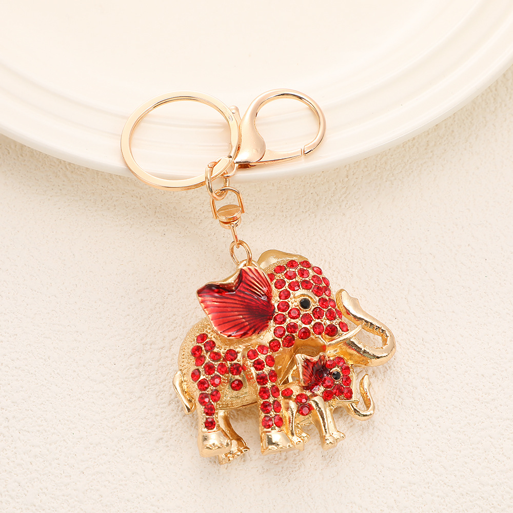 Rhinestone Elephant Keychain Keyring Netby