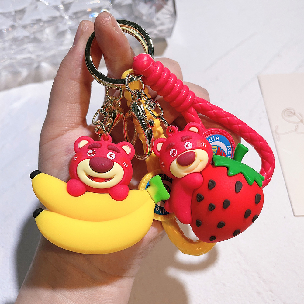 Animation Strawberry Bear Keychain Keyring Netby