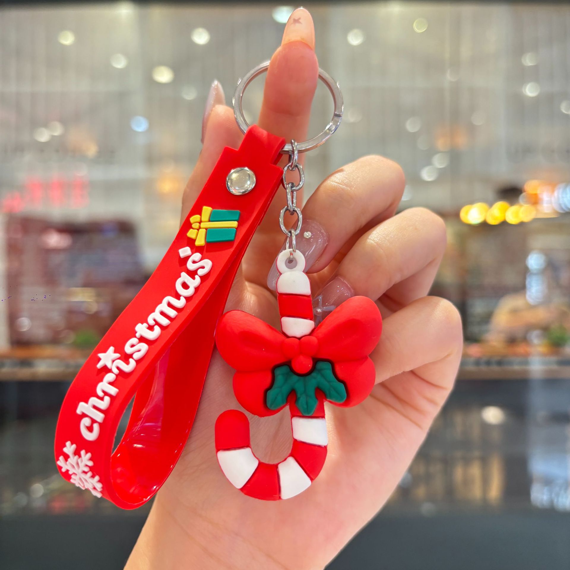 Silicon Santa Claus Tree Snowman Festival Christmas Keychain Keyring Netby