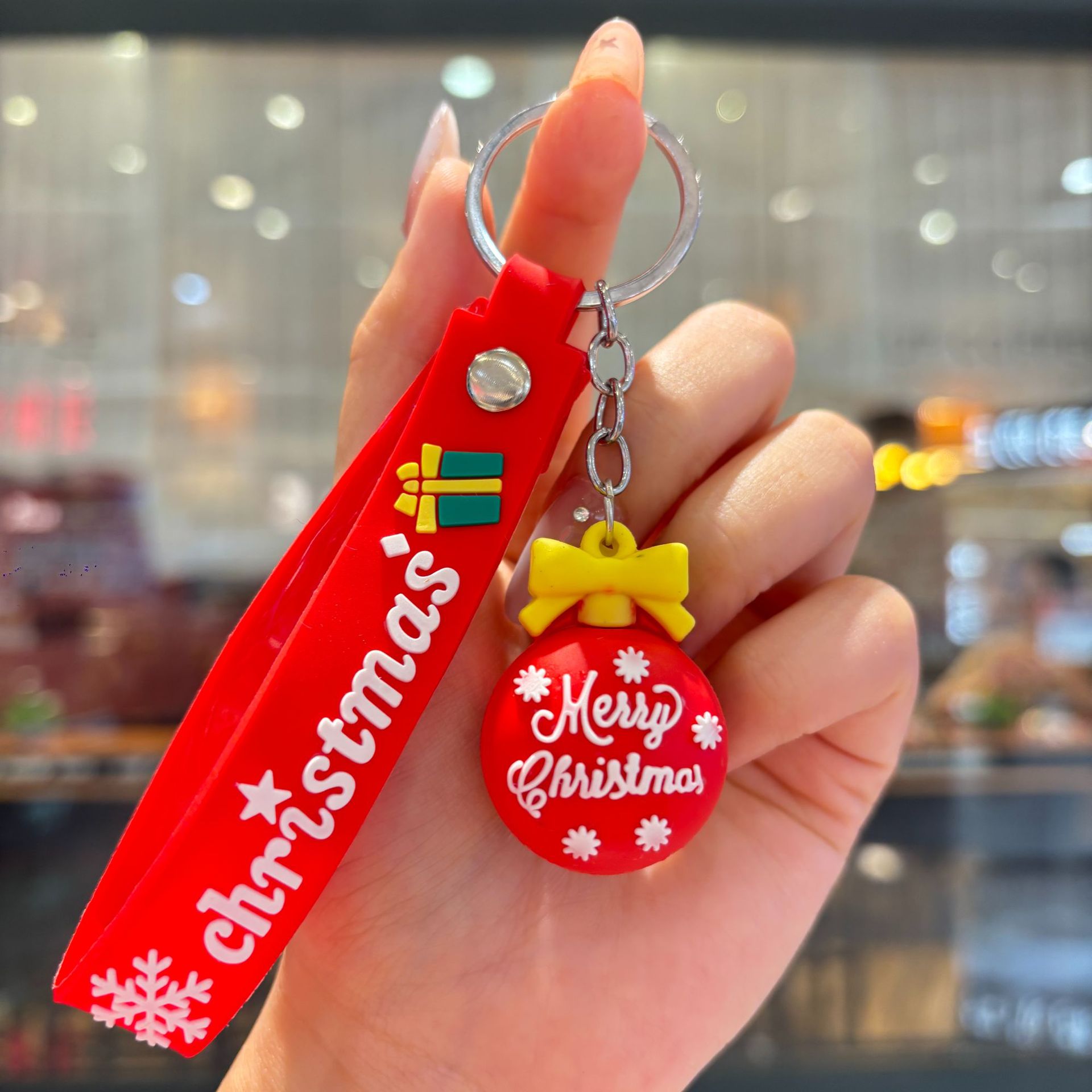 Silicon Santa Claus Tree Snowman Festival Christmas Keychain Keyring Netby