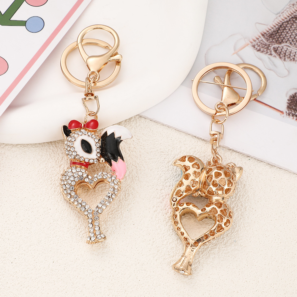 Rhinestone Rooster Keychain Keyring Netby