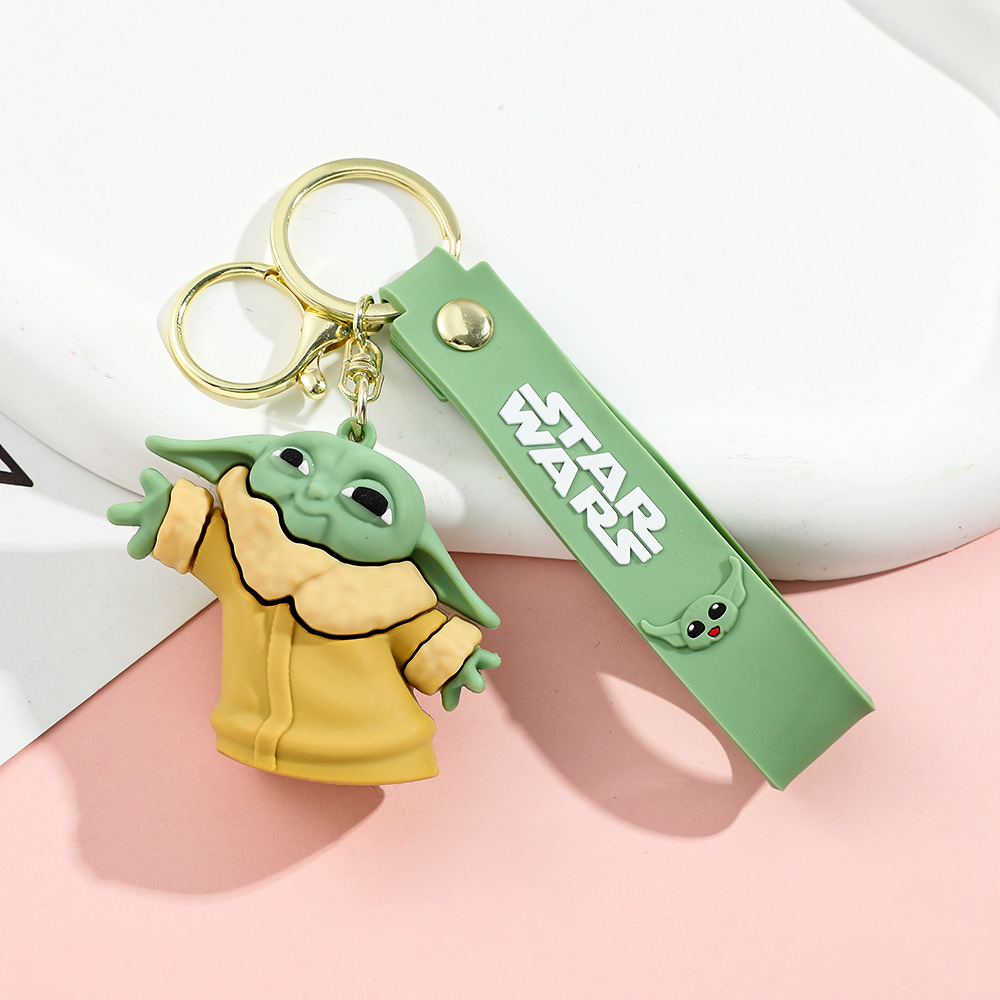 PVC Movie Star Wars Master Yoda Keychain Keyring Netby