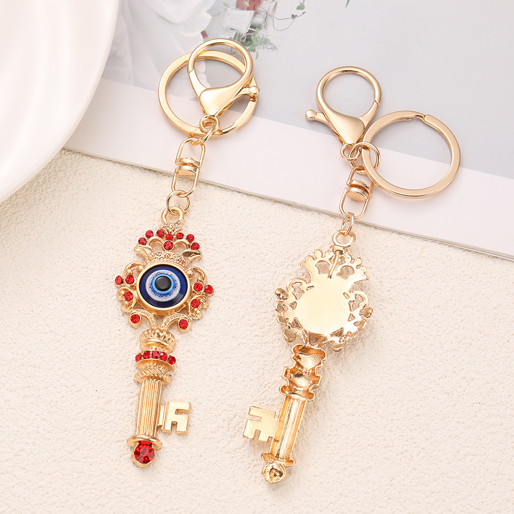 Rhinestone Devil's Eye Keychain Keyring Netby