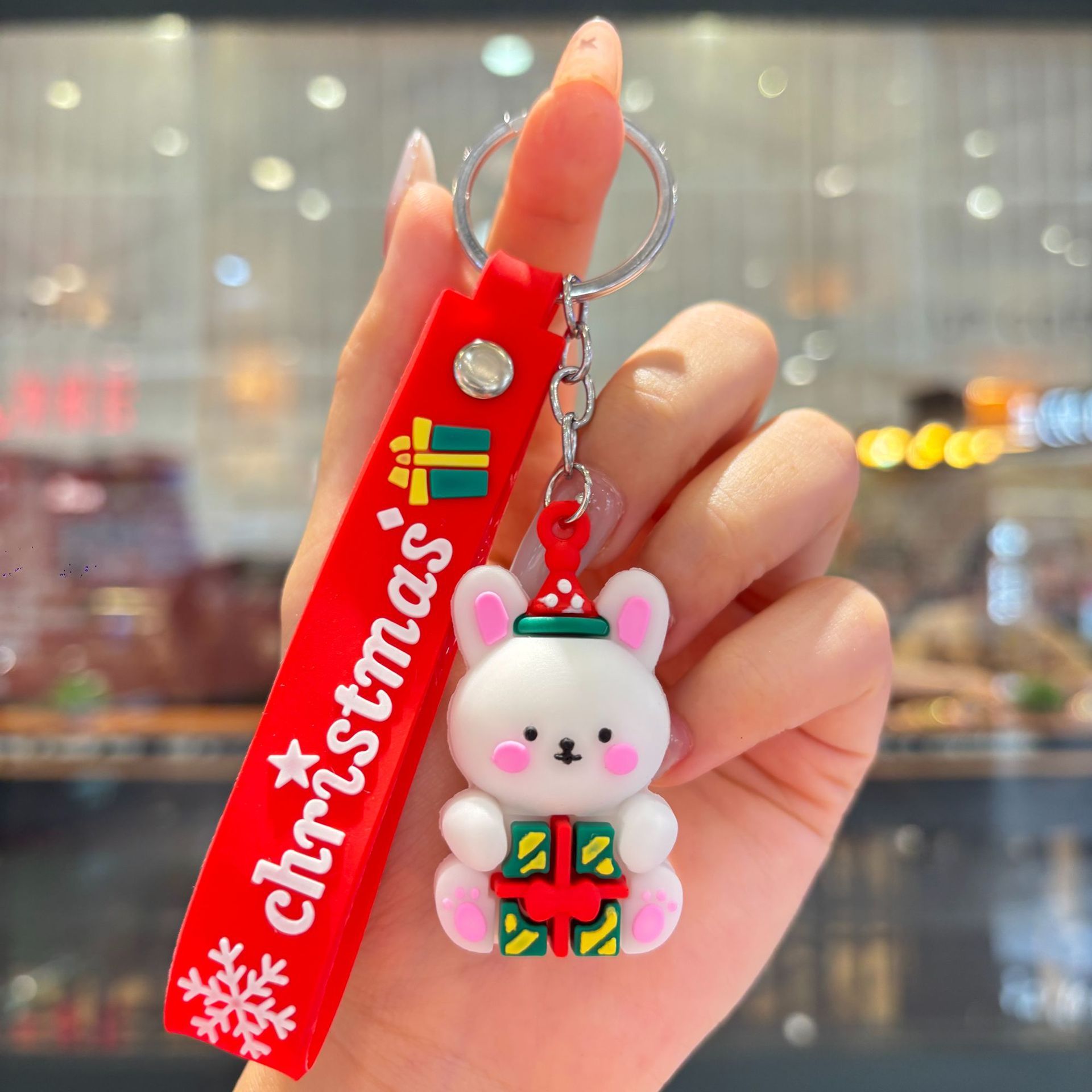 Silicon Santa Claus Tree Snowman Festival Christmas Keychain Keyring Netby