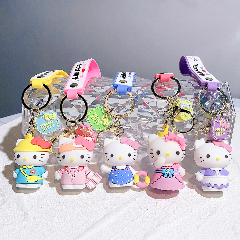 PVC Animation Hello Kitty Keychain Keyring Netby