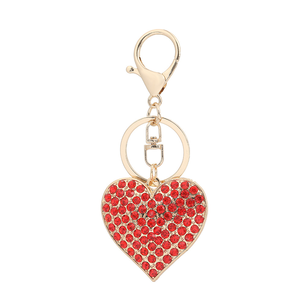 Rhinestone Love Heart Keychain Keyring Netby