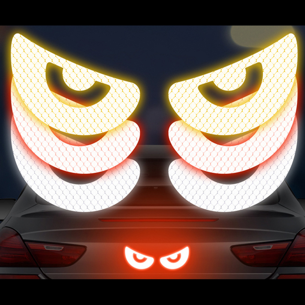 Reflective Warning Eyes Car Sticker