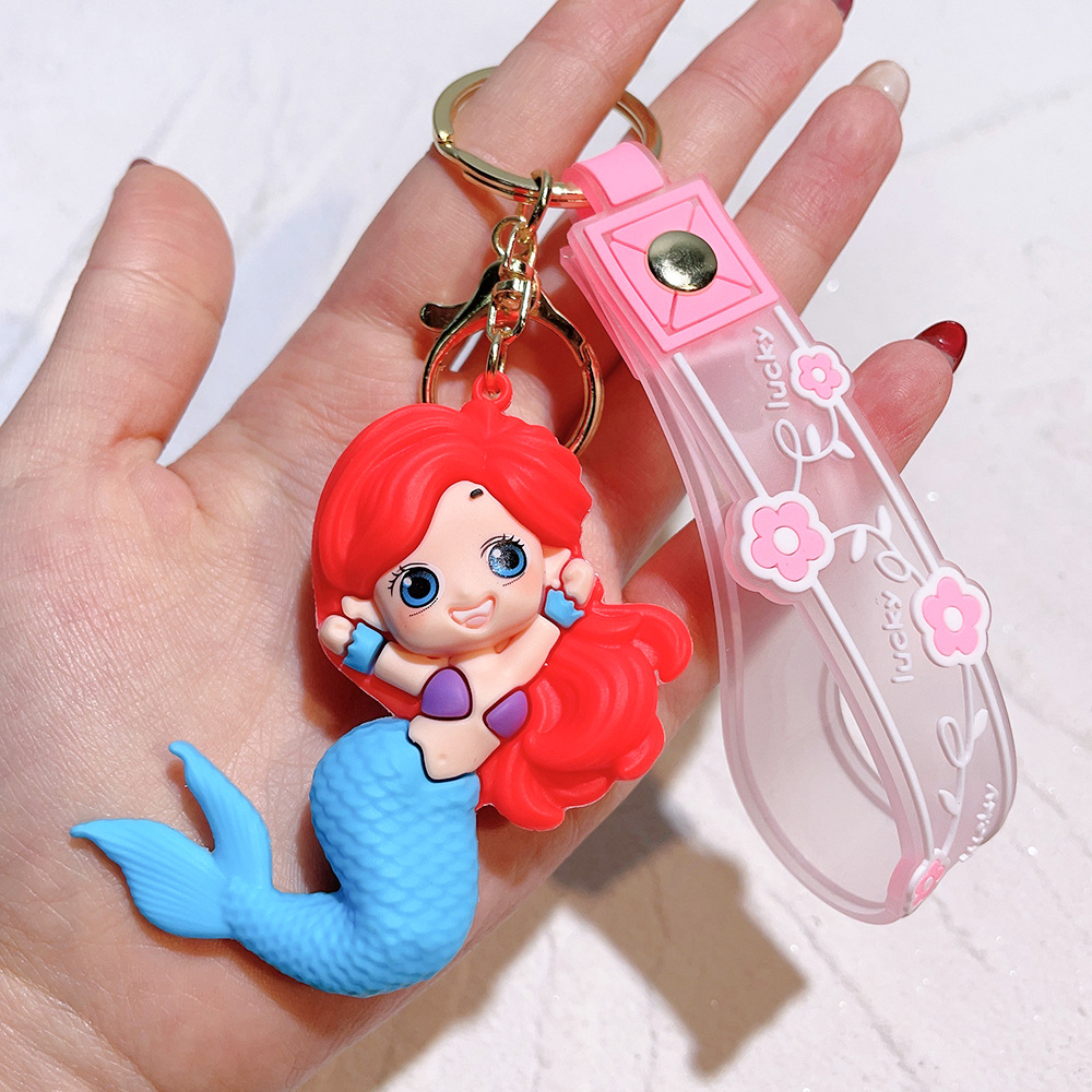 Animation Snow White Mermaid Princess Frozen Keychain Keyring Netby