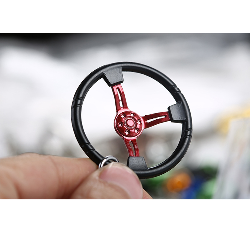 Creative Metal Steering Wheel Car Keychain Keyring Keyfob Netby