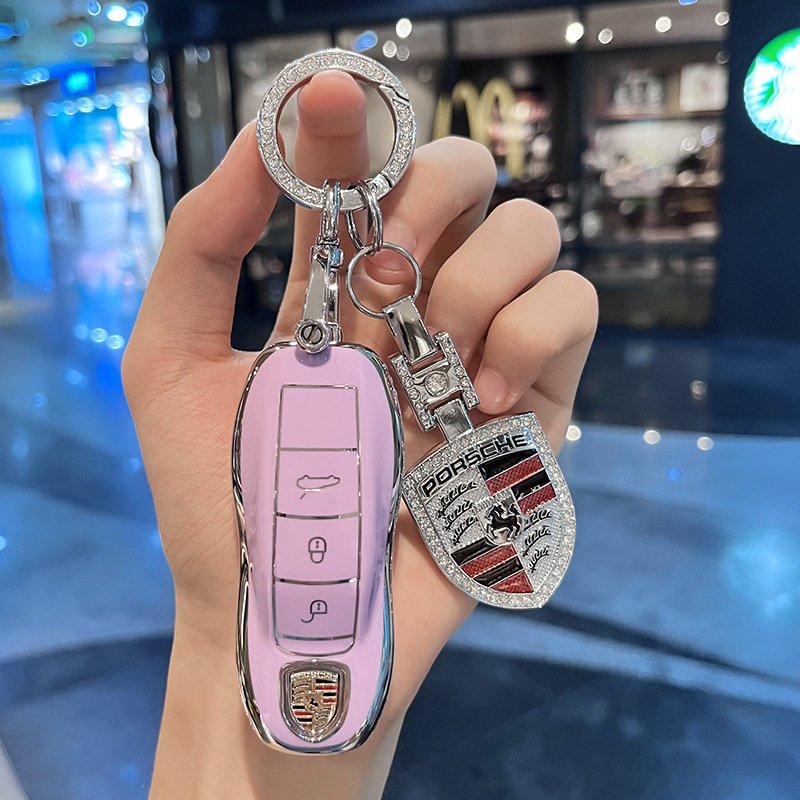Silicon Car Key Case for Porsche Cayenne Macan Panamera 718 911 Netby