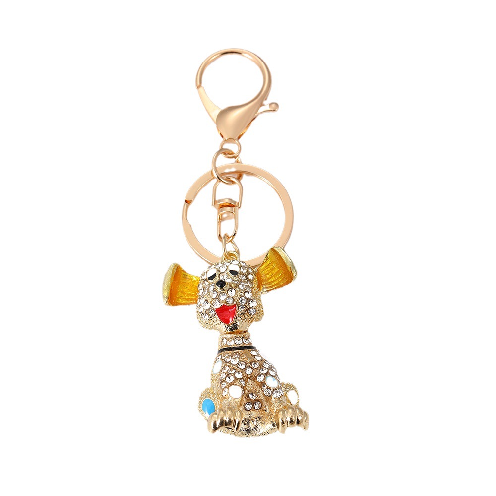 Dot Dog Rhinestone Keychain Keyring Netby