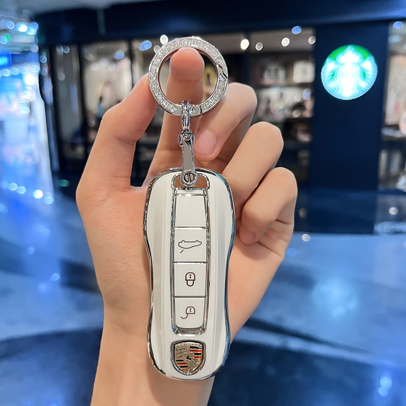 Silicon Car Key Case for Porsche Cayenne Macan Panamera 718 911 Netby