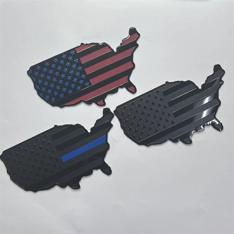 3D Edition USA Map Car Sticker Netby