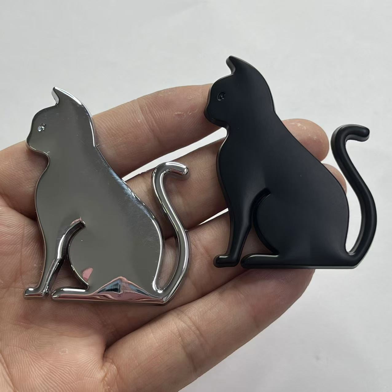 Metal Cat Car Sticker Netby