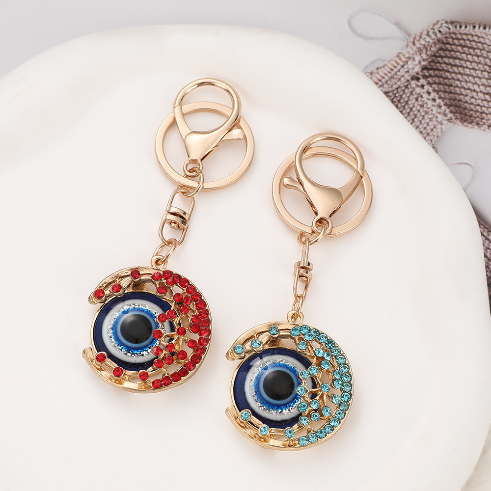 Rhinestone Big Eye Keychain Keyring Netby