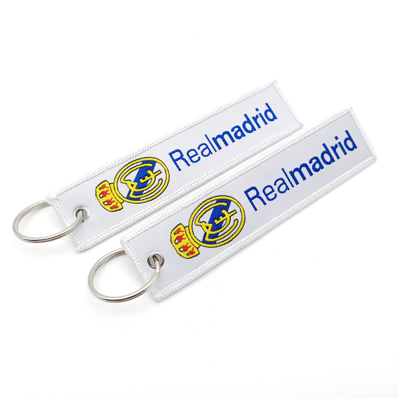 Short Cloth Strip Keyring Keychain for Motorbike with Logo Emblem Badge Netby