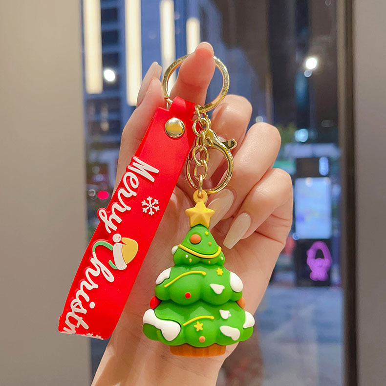 Silicon Festival Christmas Keychain Keyring Netby Santa Claus Trees Reindeer