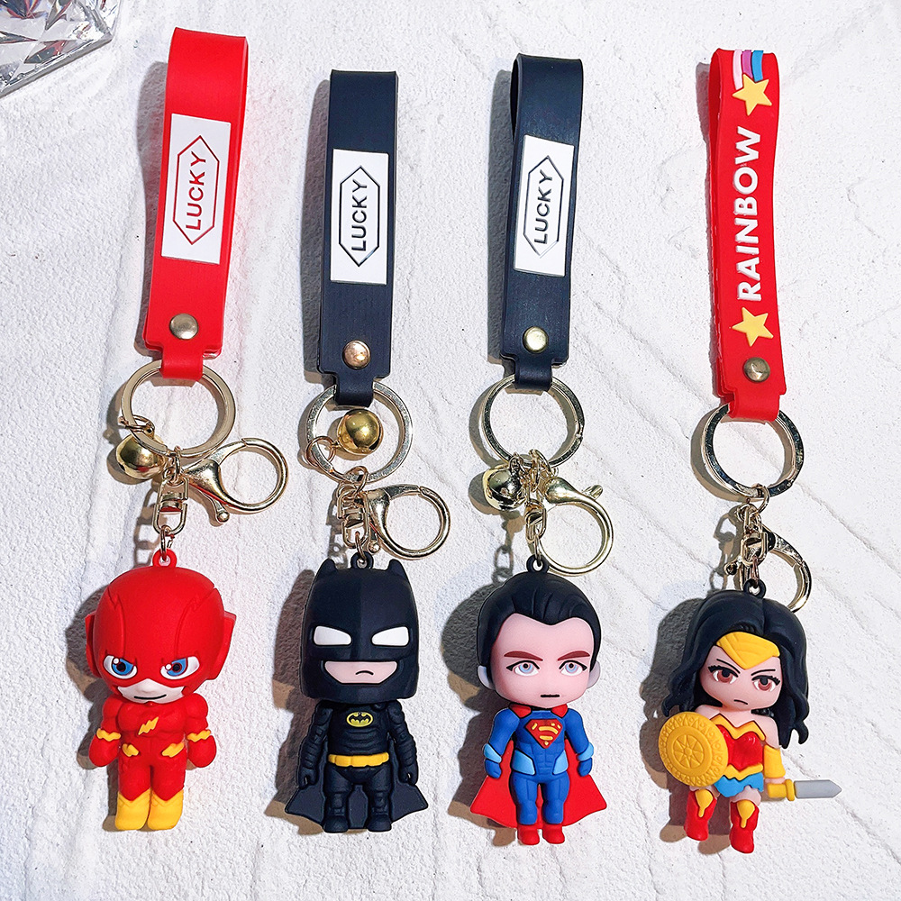 Movie Keychain Superman Batman Wonder Woman Flash Man Keychain Keyring Netby