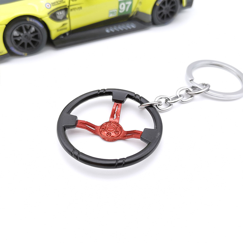 Creative Metal Steering Wheel Car Keychain Keyring Keyfob Netby