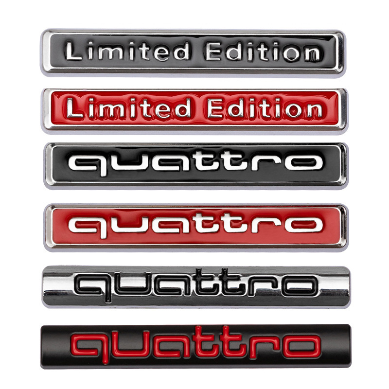 Metal Limited Edition Quattro Car Emblem Badge for Audi Netby