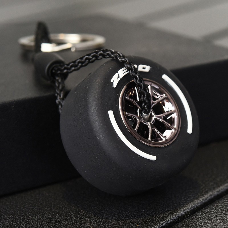 Rubber ZERO Firelli Car Wheel Tire Keychain Keyring Netby