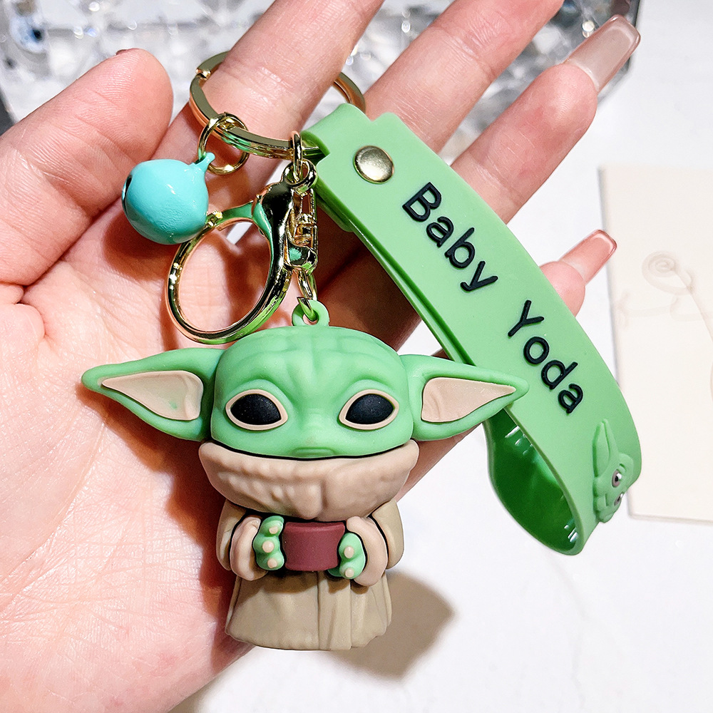 PVC Movie Star Wars Master Yoda Keychain Keyring Netby