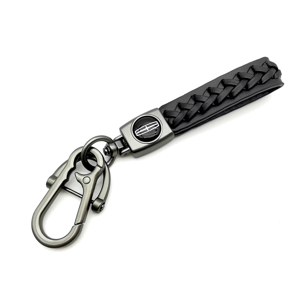 Knitting Leather Car Logo Emblem Kering Keychain Keyfob for Audi Benz BMW VW Chevrolet Toyota Volvo Netby